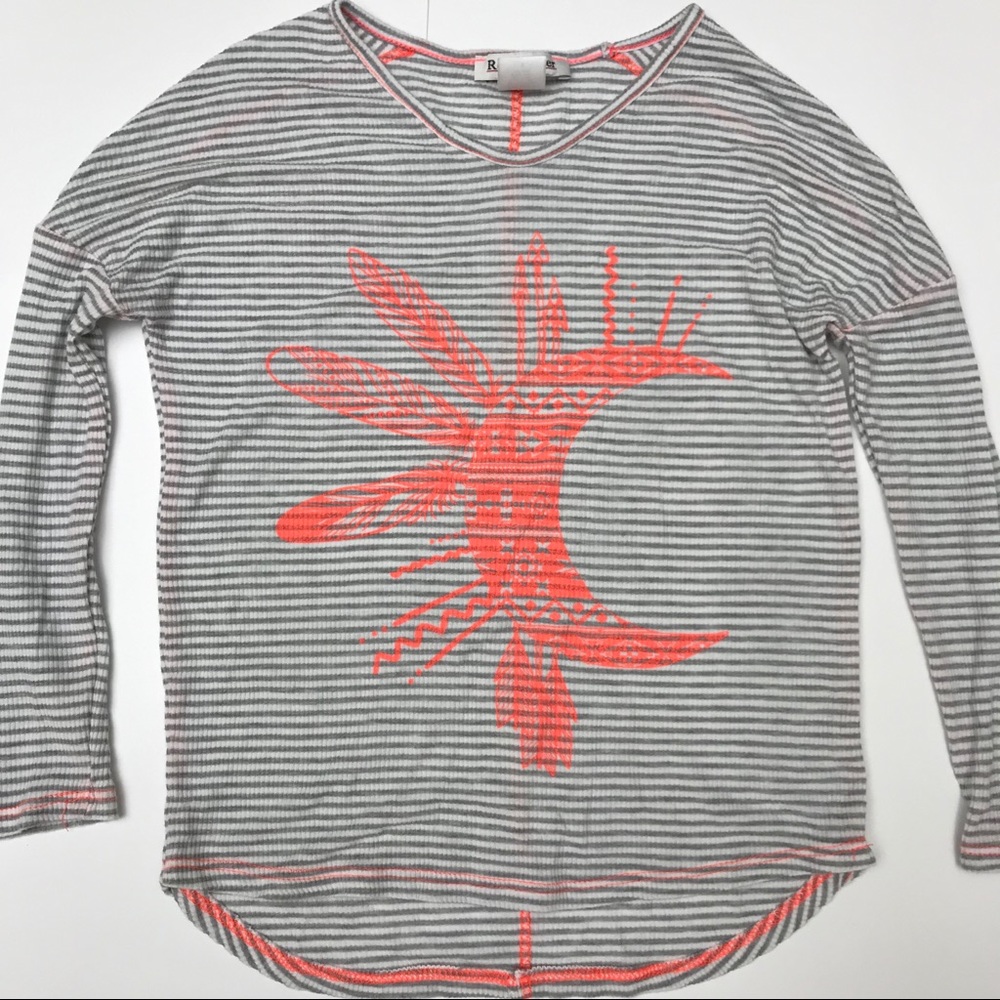 🔥5$🔥long sleeve stripe moon top size 8